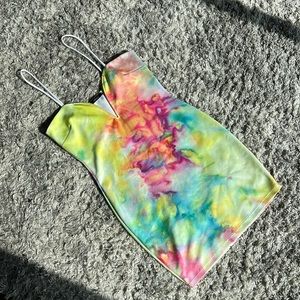 Tye dye mini dress